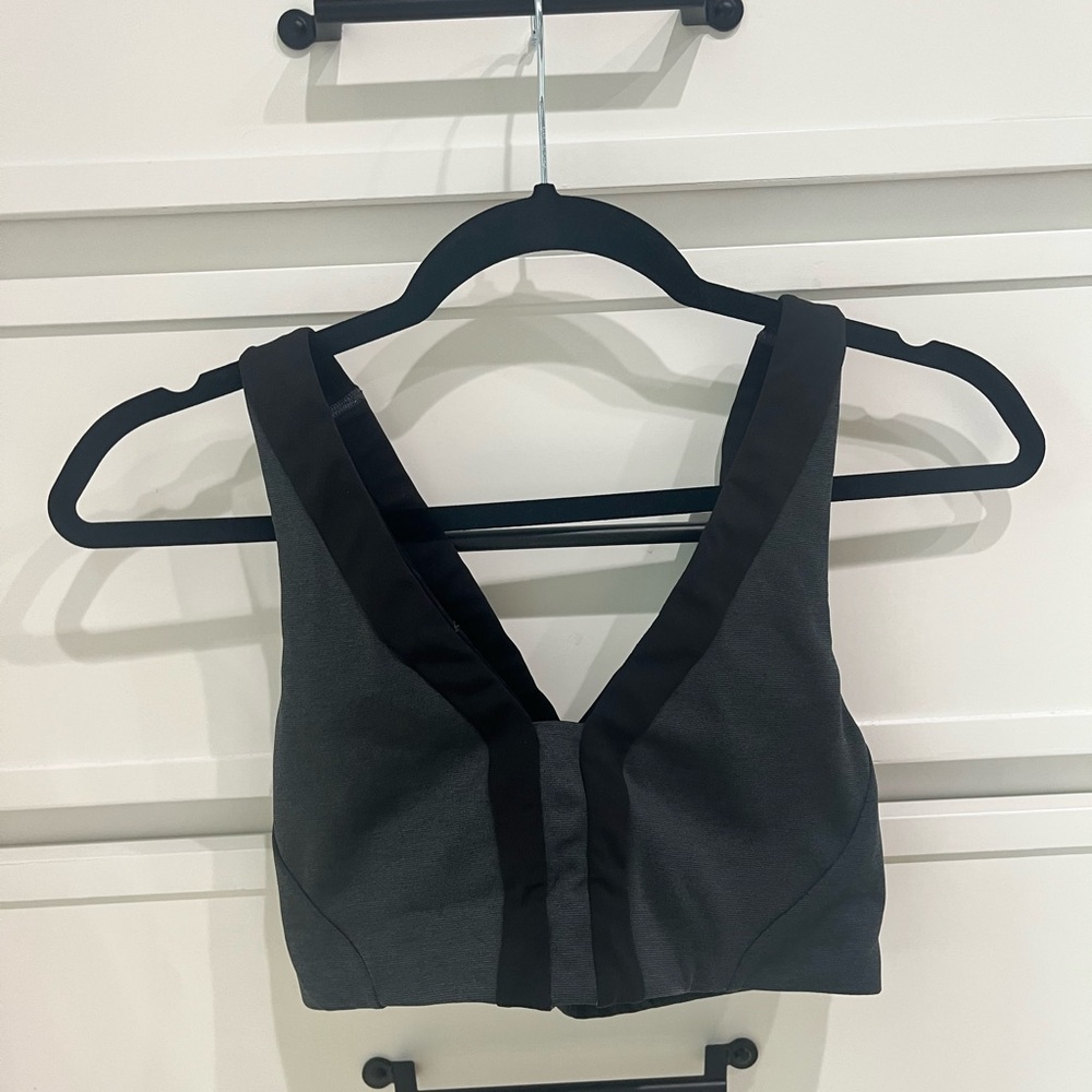 Athleta Black and Gray Sports Bra